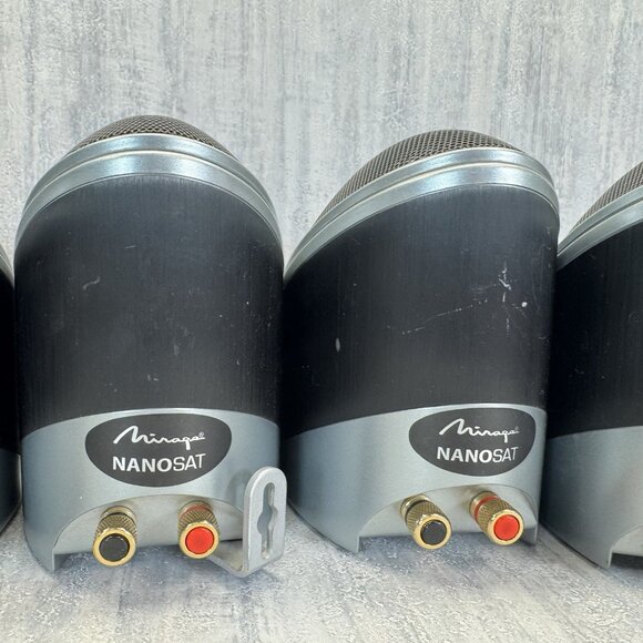 Mirage Nanosat Set Of 5 Speakers Black Fully Functional - Picture 8 of 14